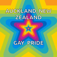 a poster that says auckland new zeland gay pride