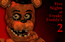 a poster for five nights at freaky freddy 's 2 with a teddy bear on it