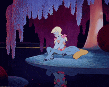 a cartoon drawing of a woman sitting on a pony with the words vintagegal below it