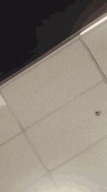 a man taking a picture of himself with a ceiling in the background