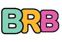 a colorful logo with the letters brb on it