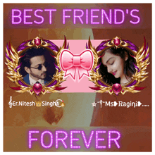 a picture of a man and a woman with the caption best friends forever