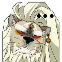 a cartoon drawing of a lion with a diamond on its head