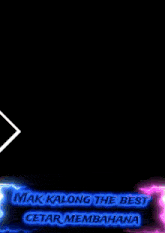 a picture of a woman in a hijab with the words " mak kalong the best cetar membahana "