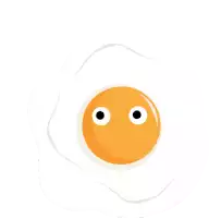 a fried egg with a smiley face on it .