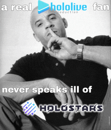 a real hololive fan never speaks ill of hip holostars poster