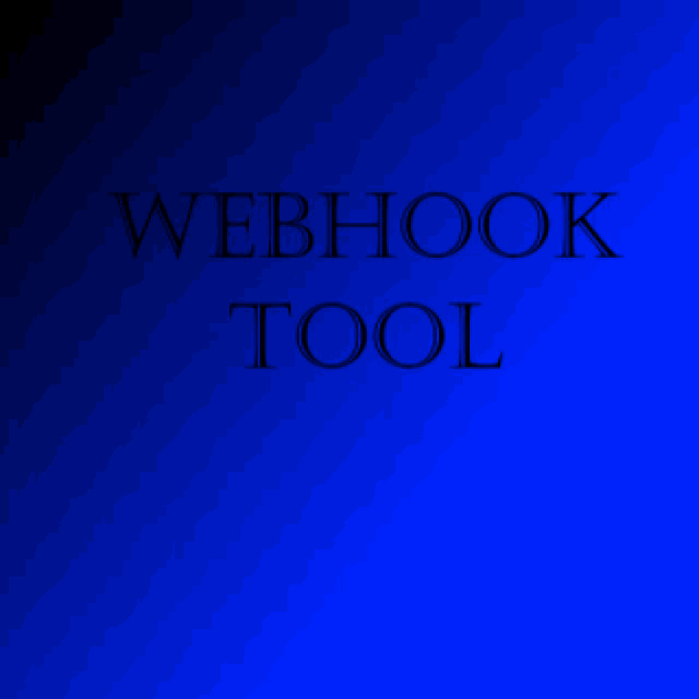 a blue background with the words webhook tool
