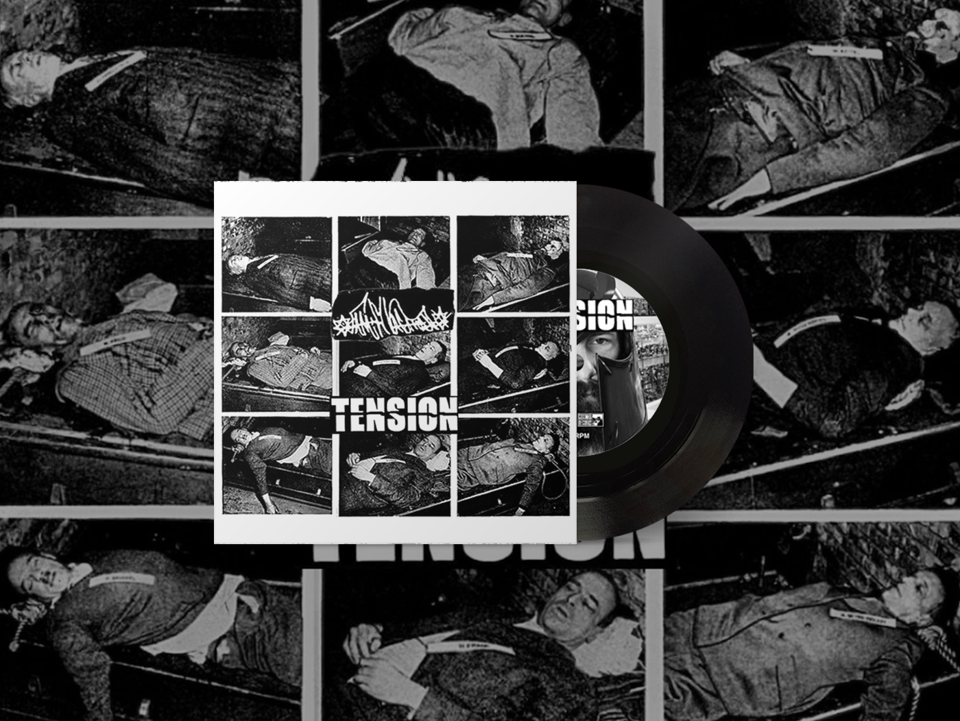 TENSION / FAMILY VACATION - Split 7" [BLACK]