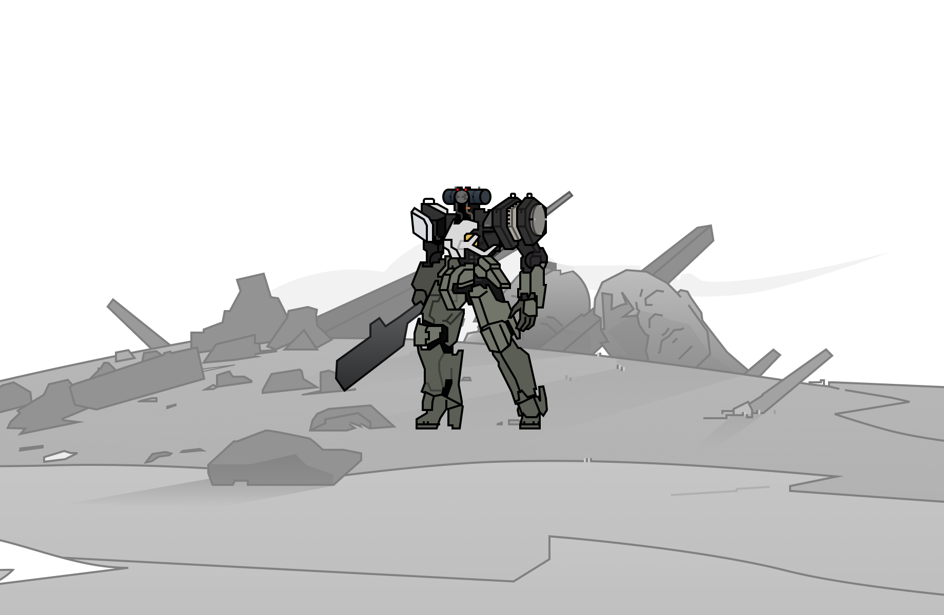 Vector illustration of a mech.