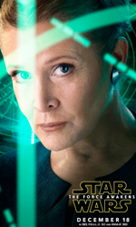 In foto Carrie Fisher (70 anni) Dall'articolo: Star Wars: Il risveglio della forza, i character poster.