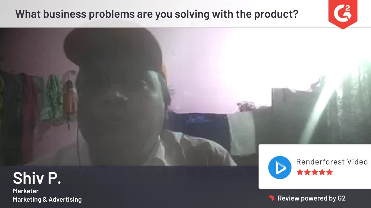 Avis sur Renderforest par Shiv S.