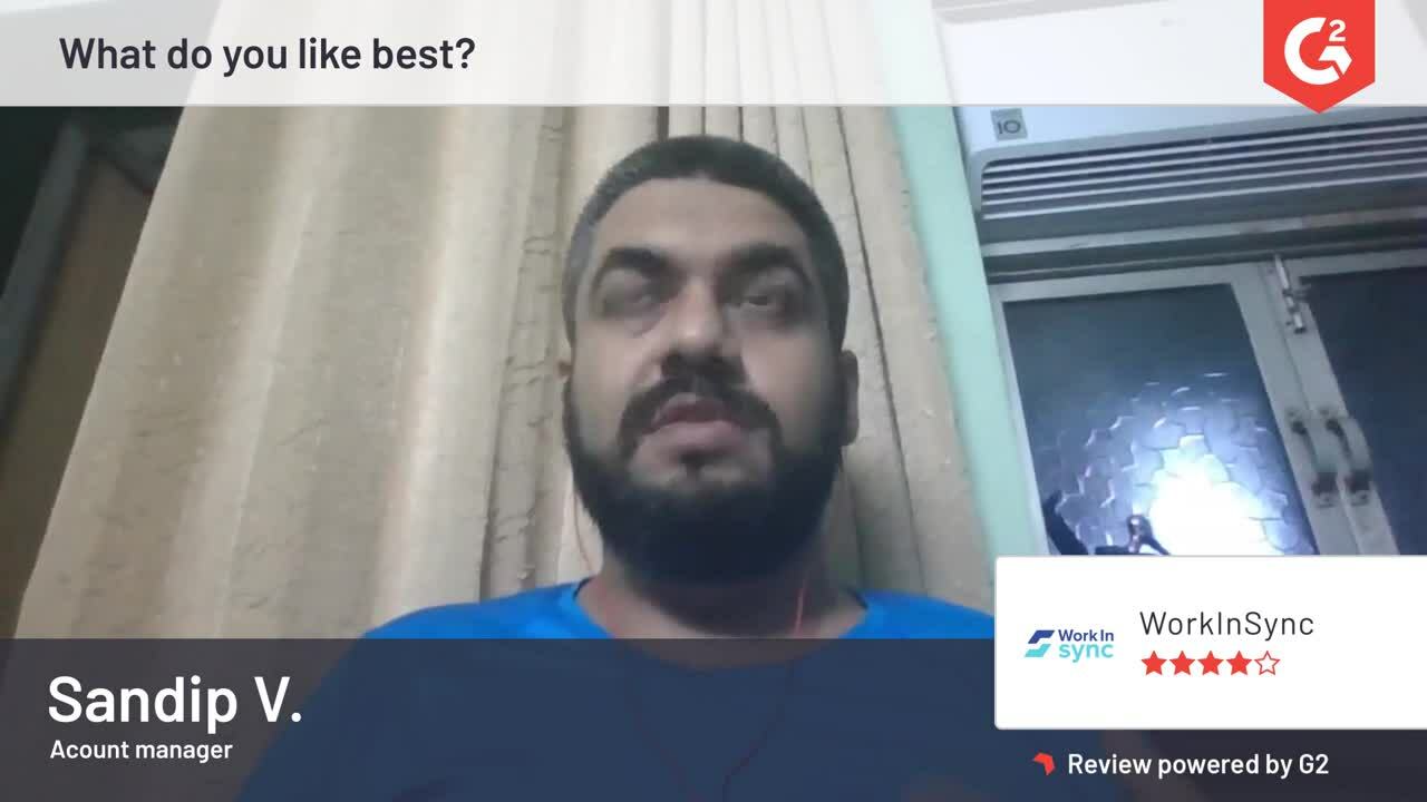 WorkInSync Bewertung von Sandip V.