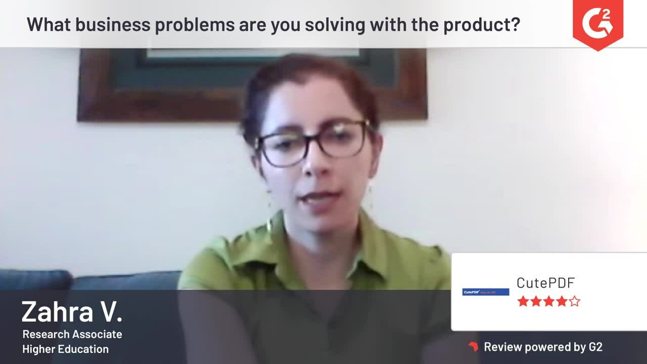 CutePDF Bewertung von Zahra V.