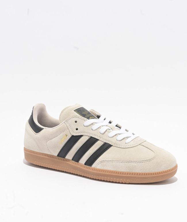 adidas Samba ADV Alumina, Core Black, & Gum Skate Shoes - adidas