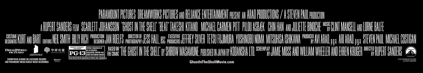 Ghost in the Shell Movie Credits
